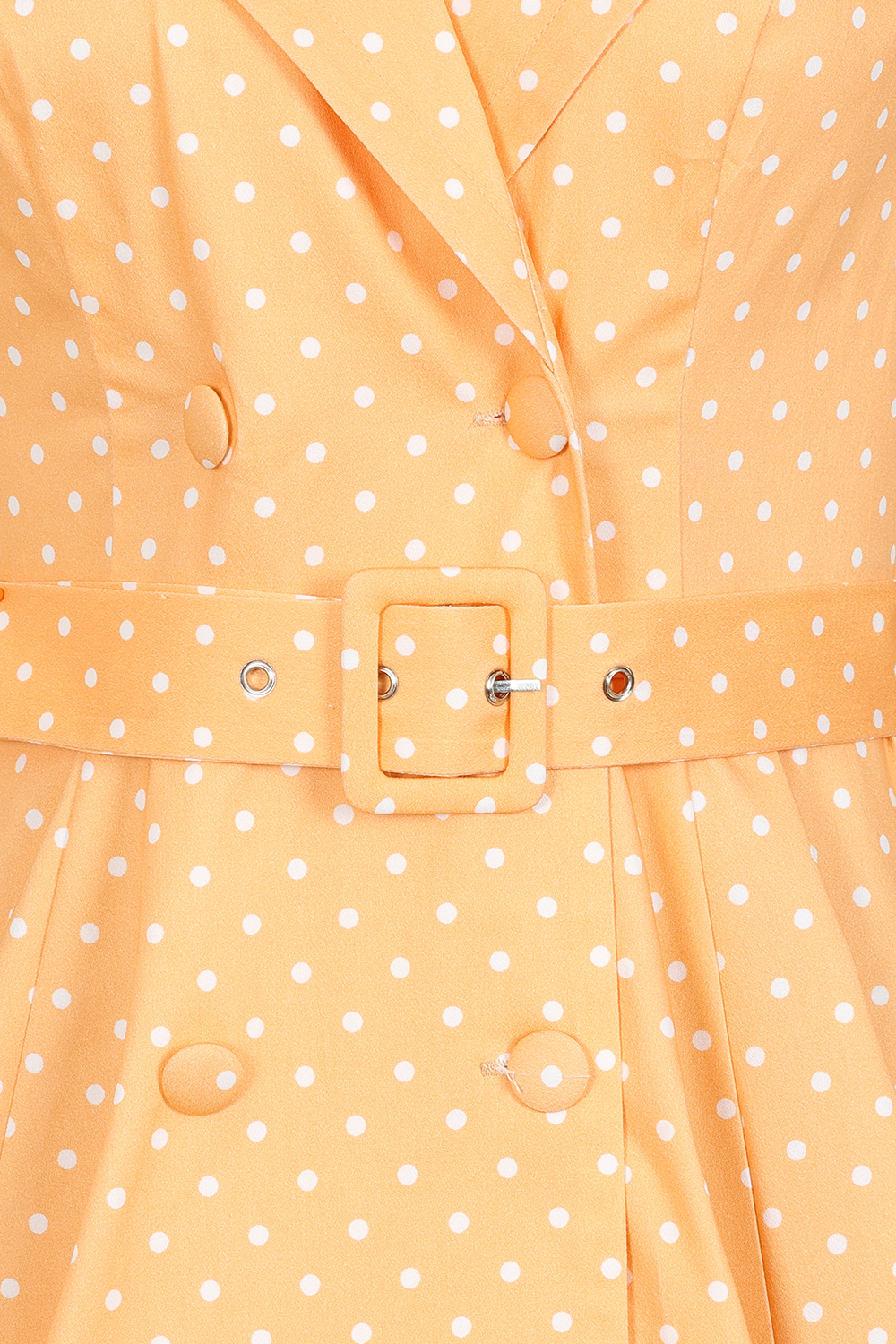 Hannah Polka Dot Swing Dress in light orange